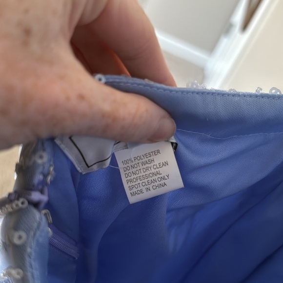 Sophia Thomas beaded mini dress in blue size 4 - Picture 6 of 9